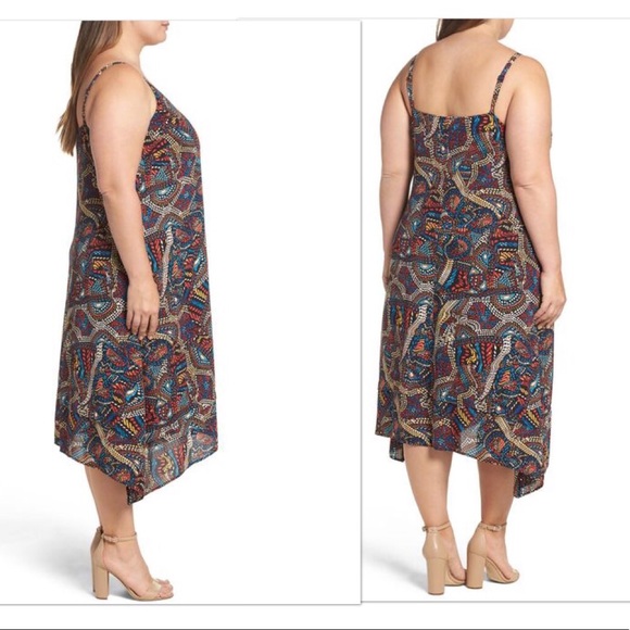 NWT Sejour Shark Bite Hem Slip Dress - Picture 2 of 7